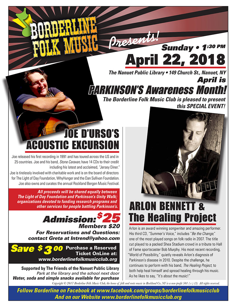 Borderline Folk Music Club Parkinson's Benefit Concert