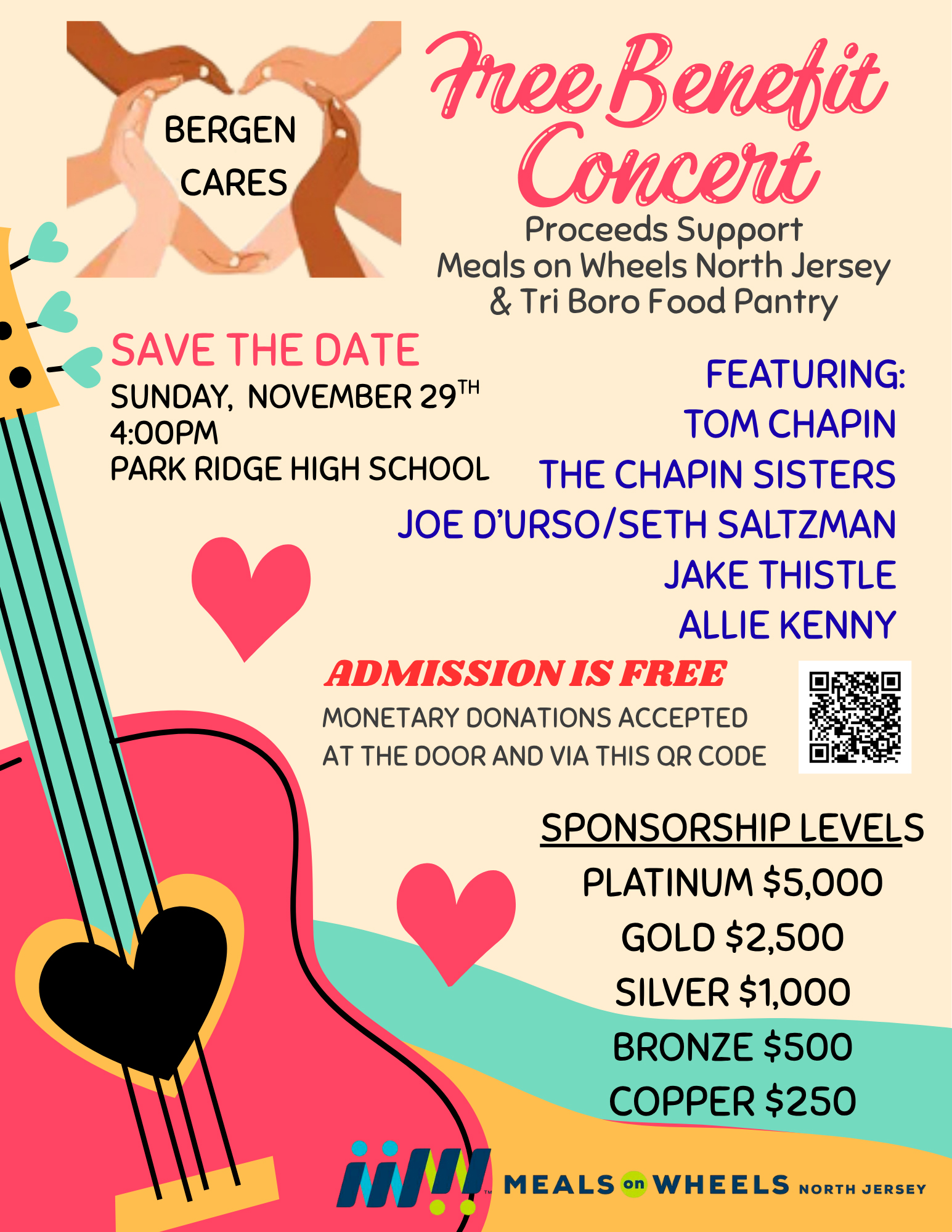 Bergen Cares: Benefiting Tri-Boro Food Pantry & North Jersey Meals on Wheels